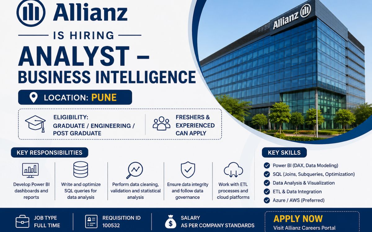 Allianz Recruitment Drive: Hiring BI Analyst – Apply Now